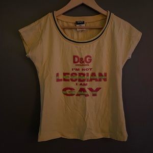 Vintage D&G “I’m not lesbian I’m gay” shirt! RARE